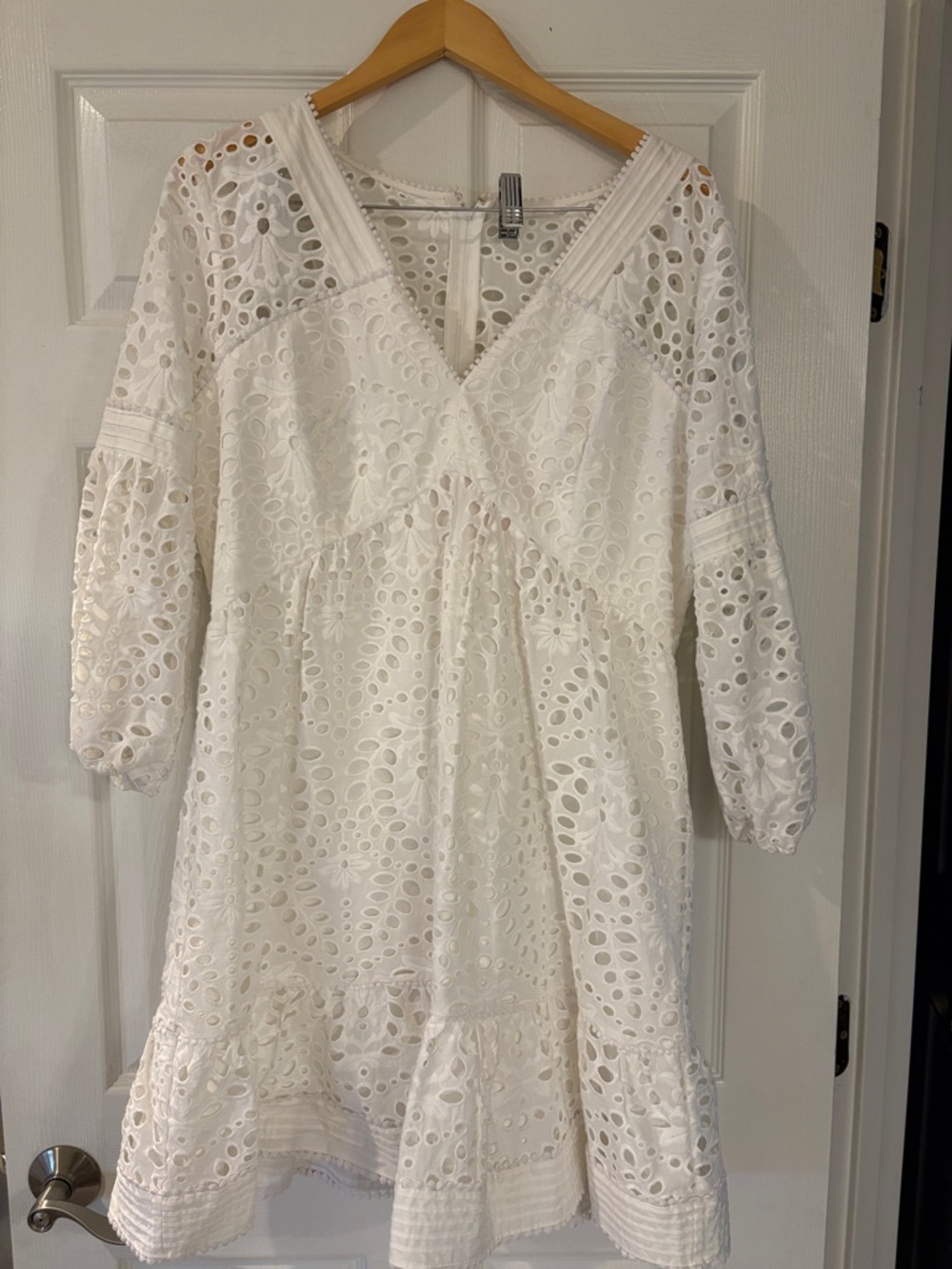 Lilly Pulitzer White Eyelet Dress with Pink Label